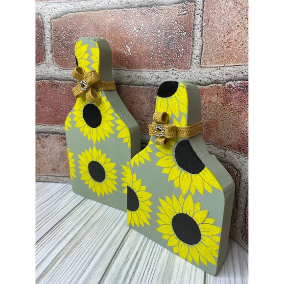 Mini cutting board decorative with sunflower / sunflower decoration Mini cutting - Picture 6 of 9